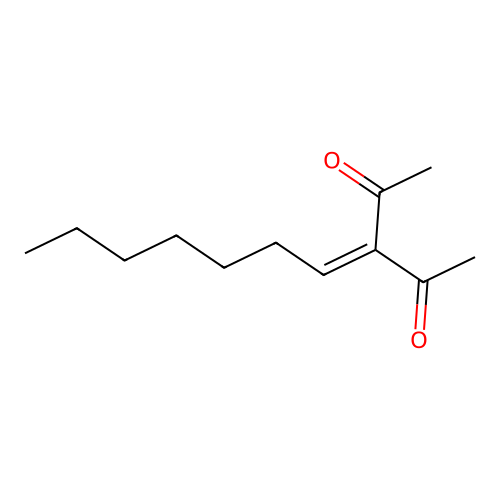 3-Heptylidenepentane-2,4-dione structure