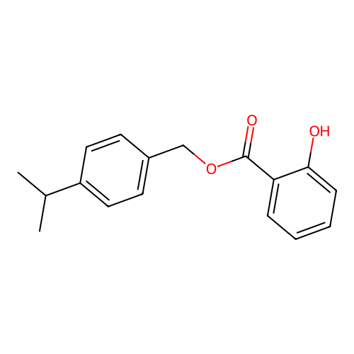 Isopropylbenzyl salicylate structure
