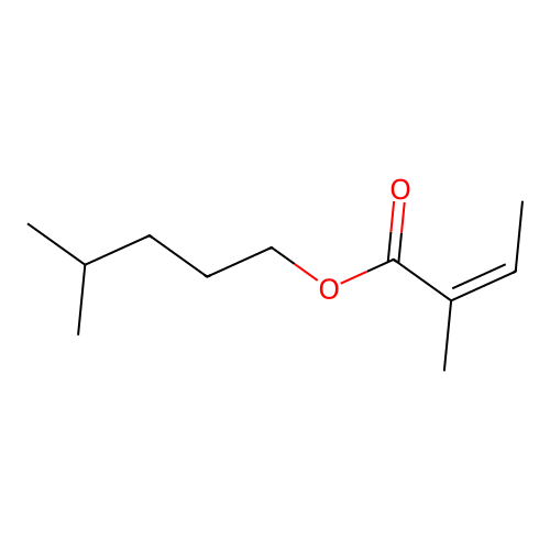 4-Methylpentyl 2-methylbut-2-enoate structure