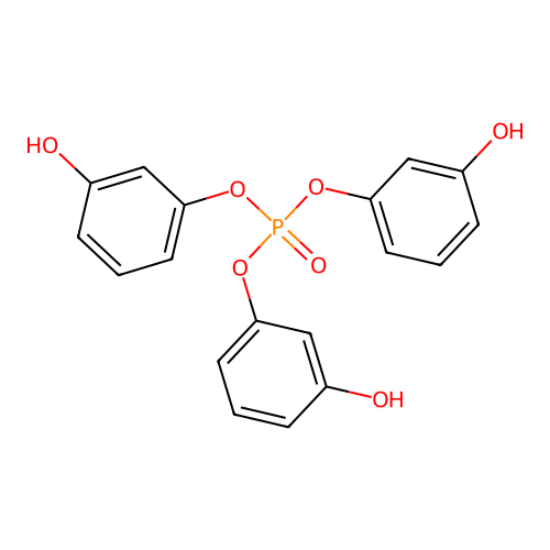Tris(m-hydroxyphenyl) phosphate structure
