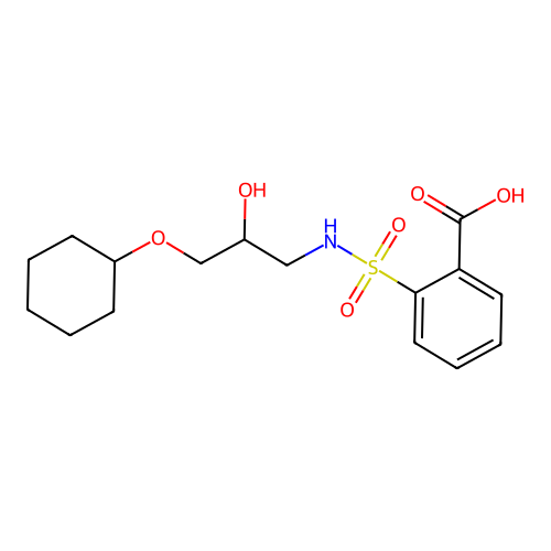 2-(3-Cyclohexyloxy-2-hydroxy-propylsulfamoyl)-benzoic acid structure