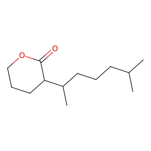 3-(1,5-dimethylhexyl)tetrahydro-2H-pyran-2-one structure