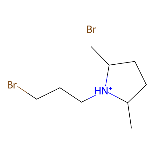 1-(3-Bromopropyl)-2,5-dimethylpyrrolidinium bromide structure