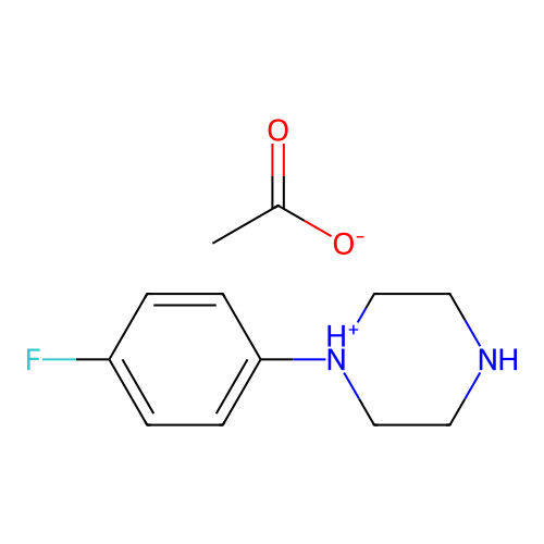 1-(4-Fluorophenyl)piperazin-1-ium acetate structure