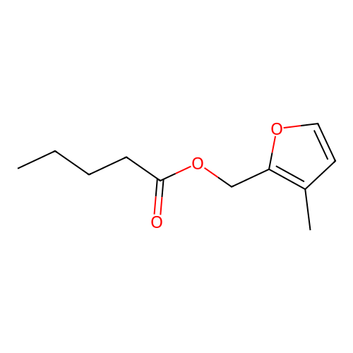 (3-Methyl-2-furyl)methyl valerate structure