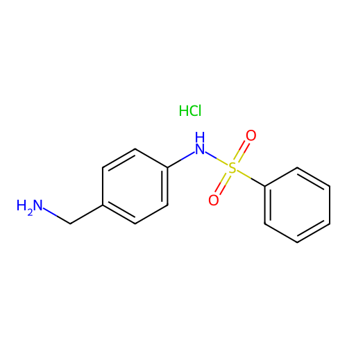 N-(4-(Aminomethyl)phenyl)benzenesulphonamide monohydrochloride structure
