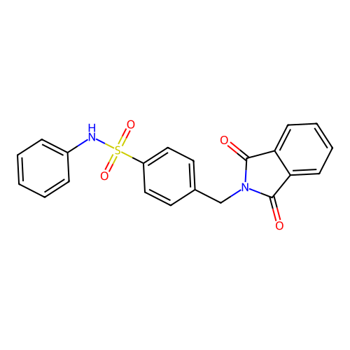 4-((1,3-Dihydro-1,3-dioxo-2H-isoindol-2-yl)methyl)-N-phenylbenzenesulphonamide structure