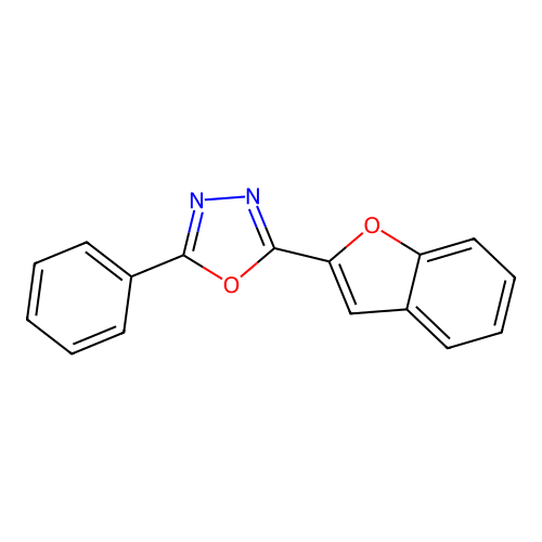 2-(2-Benzofuryl)-5-phenyl-1,3,4-oxadiazole structure