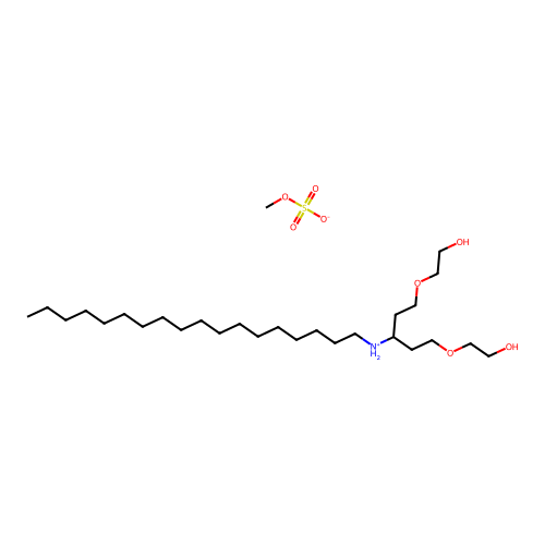1,5-Bis(2-hydroxyethoxy)pentan-3-yl-octadecylazanium;methyl sulfate structure