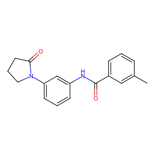 3-methyl-N-[3-(2-oxopyrrolidin-1-yl)phenyl]benzamide structure