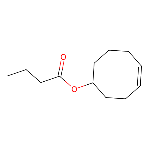 Cyclooct-4-en-1-yl butanoate structure