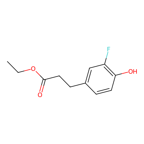 Ethyl 3-(3-fluoro-4-hydroxyphenyl)propionate structure