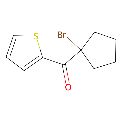 (1-Bromocyclopentyl)-2-thienyl ketone structure