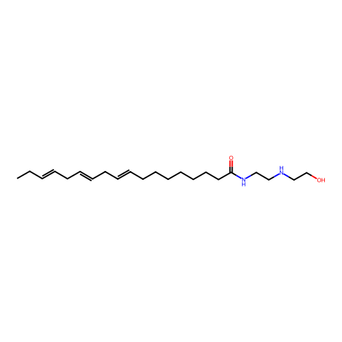 N-{2-[(2-hydroxyethyl)amino]ethyl}octadeca-9,12,15-trienamide structure