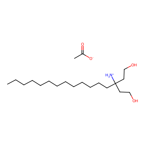[1-Hydroxy-3-(2-hydroxyethyl)hexadecan-3-yl]azanium acetate structure