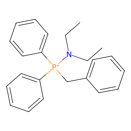 Benzyl-(diethylamino)-diphenylphosphanium structure