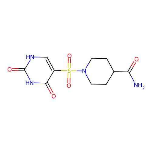1-[(2,4-Dioxo-1,2,3,4-tetrahydropyrimidin-5-yl)sulfonyl]piperidine-4-carboxamide structure
