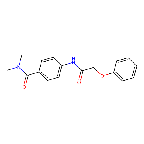 N,N-dimethyl-4-[(phenoxyacetyl)amino]benzamide structure