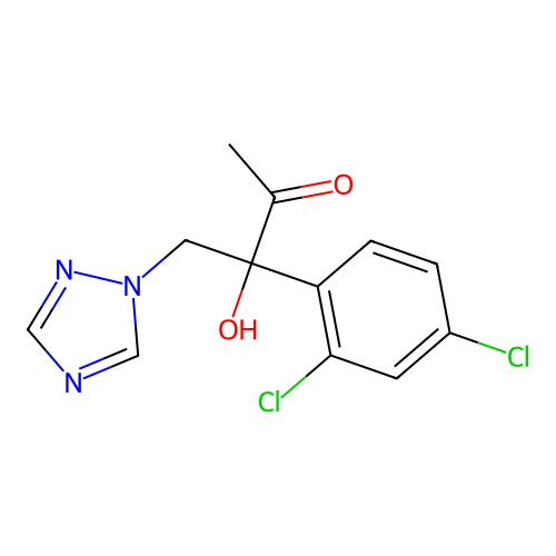 2-Butanone, 3-(2,4-dichlorophenyl)-3-hydroxy-4-(1H-1,2,4-triazol-1-yl)- structure