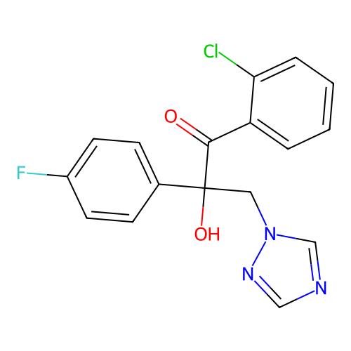 1-Propanone, 1-(2-chlorophenyl)-2-(4-fluorophenyl)-2-hydroxy-3-(1H-1,2,4-triazol-1-yl)- structure