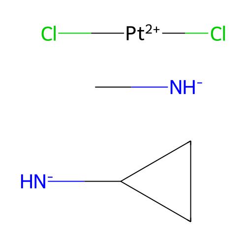 Cyclopropylazanide;dichloroplatinum(2+);methylazanide structure