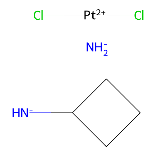 Azanide;cyclobutylazanide;dichloroplatinum(2+) structure