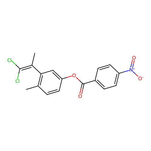 3-(1,1-Dichloroprop-1-en-2-yl)-4-methylphenyl 4-nitrobenzoate structure