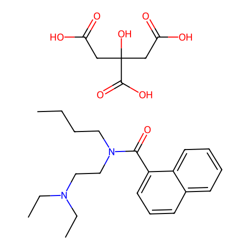 N-Butyl-N-(2-(diethylamino)ethyl)-1-naphthamide citrate structure