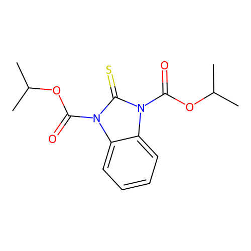 Bisisopropyl 2-thioxo-1H-benzimidazole-1,3(2H)-dicarboxylate structure