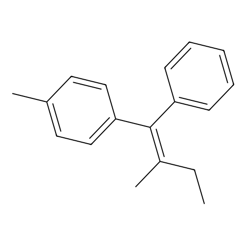 1-Methyl-4-(2-methyl-1-phenyl-1-buten-1-yl)benzene structure