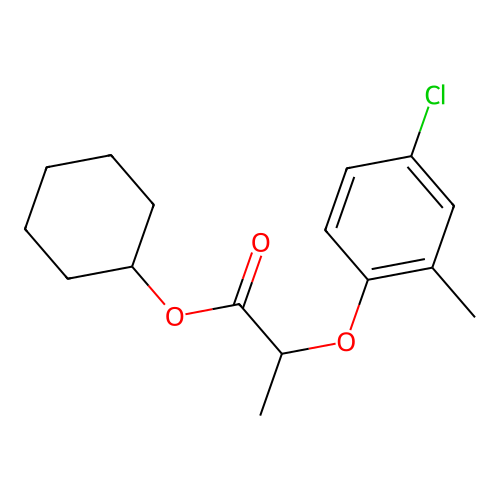 Cyclohexyl 2-(4-chloro-2-methylphenoxy)propionate structure