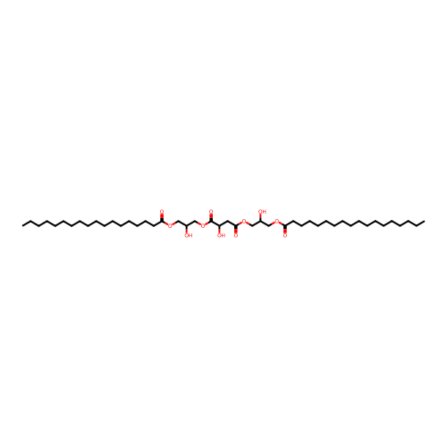 Bis(2-hydroxy-3-((1-oxooctadecyl)oxy)propyl) malate structure