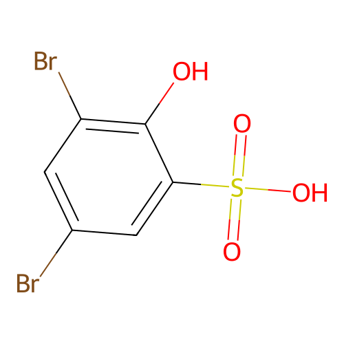 3,5-Dibromo-2-hydroxybenzenesulfonic acid structure