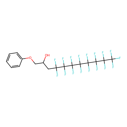 4,4,5,5,6,6,7,7,8,8,9,9,10,10,11,11,11-Heptadecafluoro-1-phenoxyundecan-2-ol structure
