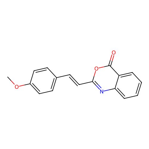 (E)-2-(4-methoxystyryl)-4H-benzo[d][1,3]oxazin-4-one structure