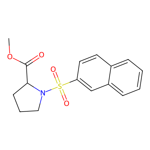Methyl 1-(2-naphthylsulfonyl)pyrrolidine-2-carboxylate structure