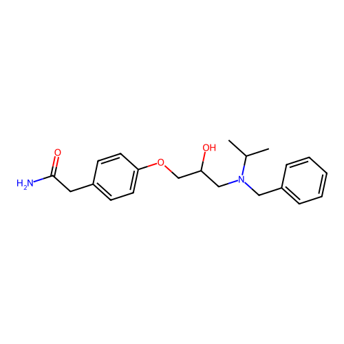 4-(2-Hydroxy-3-(benzyl(isopropyl)amino)propoxy)phenylacetamide structure