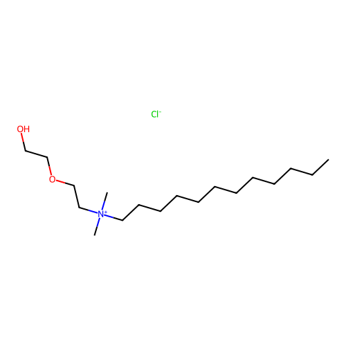 Dodecyl(2-(2-hydroxyethoxy)ethyl)dimethylammonium chloride structure