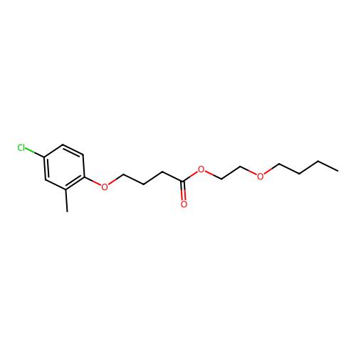 2-Butoxyethyl 4-(4-chloro-2-methylphenoxy)butyrate structure