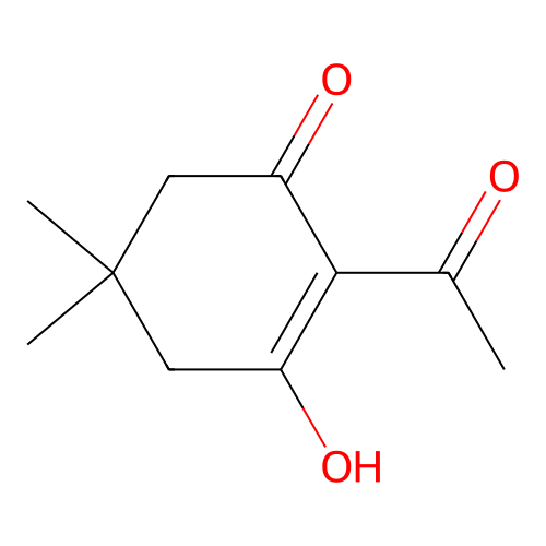 1-Hydroxyethylidene)-5,5-dimethyl-1,3-cyclohexanedione structure