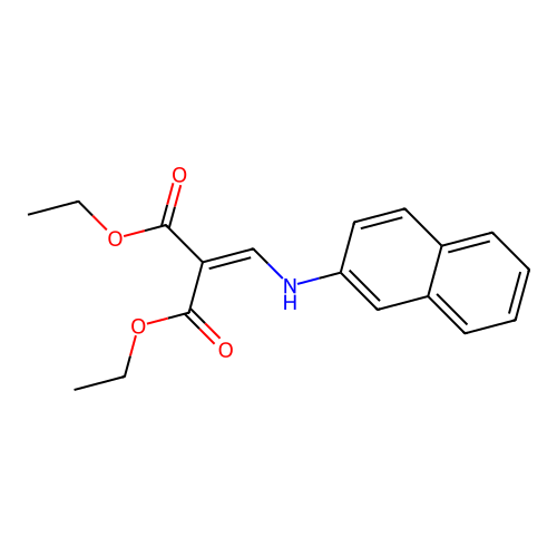 Diethyl 2-naphthylaminomethylenemalonate structure