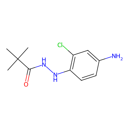 N'-(4-amino-2-chlorophenyl)-2,2-dimethylpropionohydrazide structure