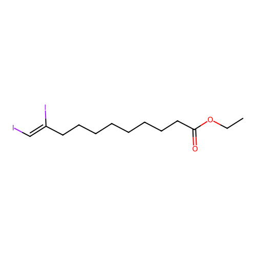 Ethyl 10,11-diiodo-10-undecenoate structure