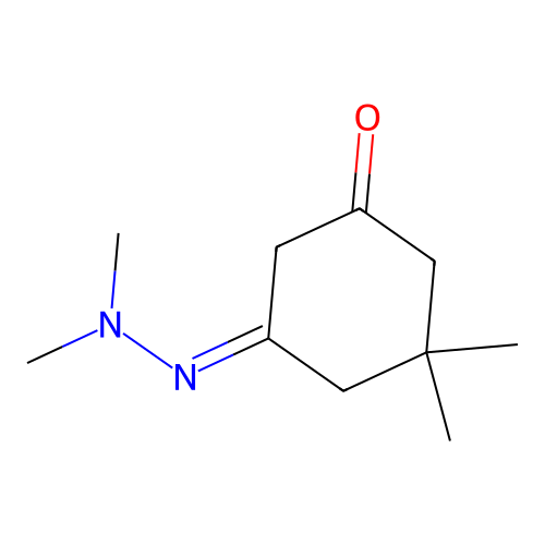 5-(Dimethylhydrazinylidene)-3,3-dimethylcyclohexan-1-one structure