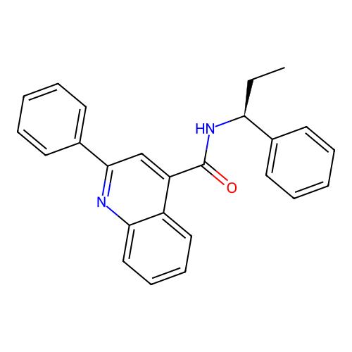(s)-n-(1-Phenylpropyl)-2-phenylquinoline-4-carboxamide structure