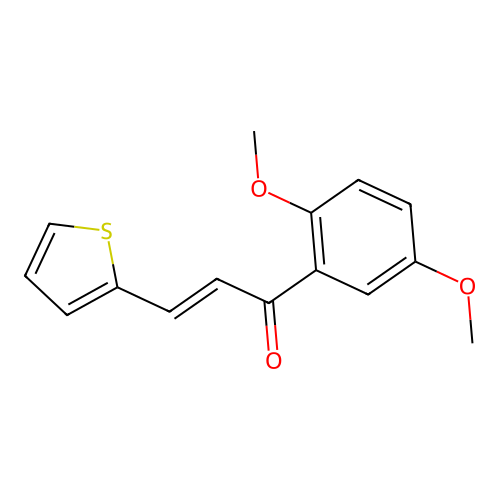 1-(2,5-Dimethoxyphenyl)-3-(2-thienyl)prop-2-en-1-one structure