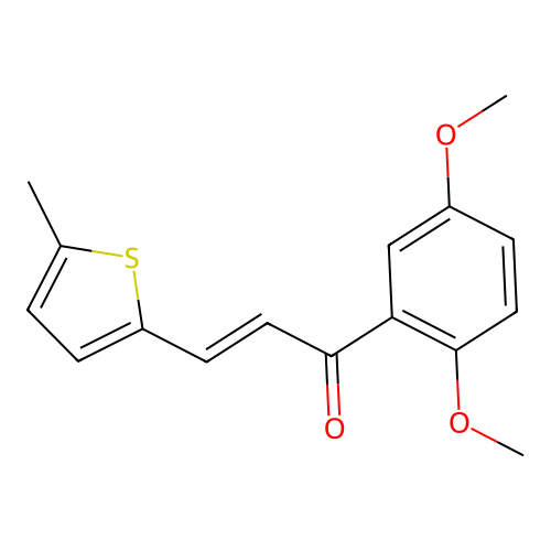 1-(2,5-Dimethoxyphenyl)-3-(5-methyl-2-thienyl)prop-2-en-1-one structure