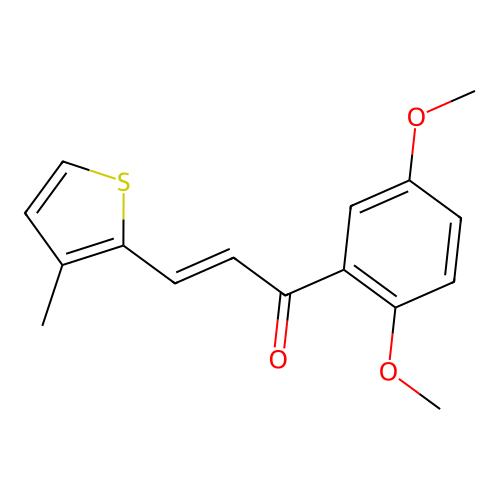 (2E)-1-(2,5-Dimethoxyphenyl)-3-(3-methylthiophen-2-yl)prop-2-en-1-one structure