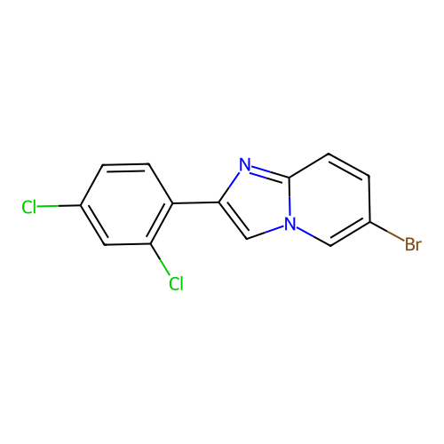 6-Bromo-2-(2,4-dichlorophenyl)imidazo[1,2-a]pyridine structure