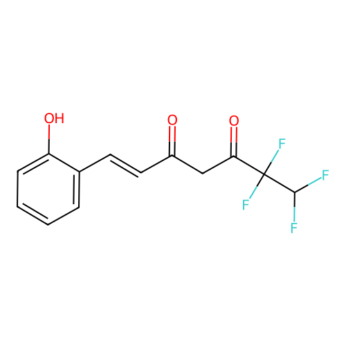 6,6,7,7-Tetrafluoro-1-(2-hydroxyphenyl)hept-1-ene-3,5-dione structure